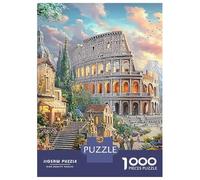 Roman Village Recycled Cardboard 1000 Piece Canal Town Puzzle Bundle, Decompression, Personalised Gift, Wall Decor & Indoor Leisure 70x50cm/1000pcs
