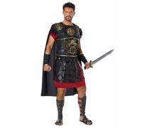 California Costumes Men's Roman Warrior Movie Historical Fancy Dress Costume Black Extra Large
