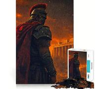 Roman Warrior Ruins 1000 Teenager Pieces Jigsaw Puzzle Memory Boost Calm Escape Pattern Assembly Warm Surprise (38x52cm)