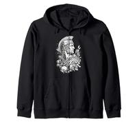 Roman Warrior Wreath Ancient Gladiator Head Zip Hoodie