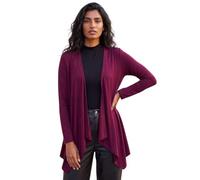 Roman Waterfall Cardigan for Women UK - Ladies Open Front Cardi Smart Casual Edge to Edge Daytime Everyday Summer Autumn Knitted Knitwear Long Sleeve Fashionable