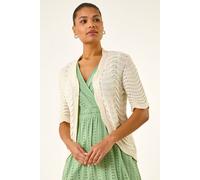 Roman Wave Soft Knit Shrug In Ivory Ivory 10