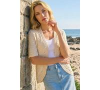 Roman Wave Soft Knit Shrug In Ivory Ivory 12