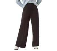 Roman Wide Leg Ponte Stretch Trouser for Women UK Ladies Autumn Everyday Winter Holiday Elasticated Waist Comfy Pocket Detail Soft Jersey Bottoms Office Desk Pants - Noir - Size 14