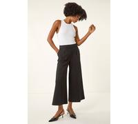 Roman Wide Leg Premium Stretch Culottes In Black Black 12