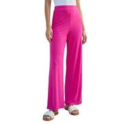 Roman Wide Leg Trousers for Women UK Ladies Palazzo Pants Evening Jersey Elasticated High Waist Smart Flared Culotte Office Work Going Out Loose Crepe Bottoms - Pink - Size 14