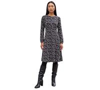 Roman Women Gathered Chest Dress Ladies Stretchy Fit & Flare Swing Tea A Line Skater Knee Length Long Sleeve Midi Smart Casual Work Going Out Cocktail Party