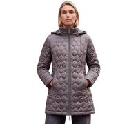 Roman Women's Hooded Quilted Puffer Coat in Grey | Size: 16 Roman Grey 16