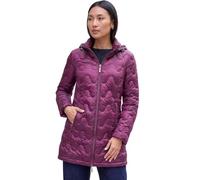 Roman Women Padded Longline Coat with Hood - Ladies Zip Through Autumn Winter Long Length Lightweight Quilted Warm Cosy Everyday Zip Up Casual Jackets Coats