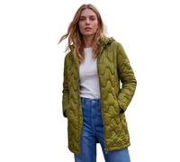 Roman Women Padded Longline Coat with Hood - Ladies Zip Through Autumn Winter Long Length Lightweight Quilted Warm Cosy Everyday Zip Up Casual Jackets Coats