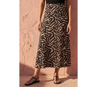 Abstract Animal Print A-Line Skirt Roman Taupe 20