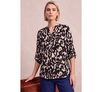 Roman Women's Abstract Ikat Print Shirt in Natural | Size: 16