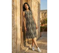 Roman Women's Abstract Print Panel Detail Dress in Black | Size: 18 Roman Black 18