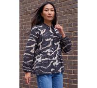 Roman Women's Abstract Print Tiered Shirt in Grey | Size: 18
