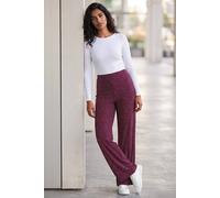 Roman Women's All Over Spot Print Trouser in Burgundy | Size: 10