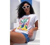Roman Women's Amalfi Coast Beaded T-Shirt in Ivory | Size: 18