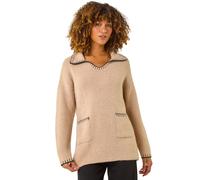 Blanket Stitch Collared Jumper Roman Beige 18