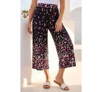 Roman Women's Border Print Culotte Trouser in Black | Size: 10 Roman Black 10