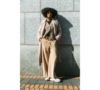 Roman Women's Borg Single Breasted Coat in Stone | Size: 12 Roman Stone 12
