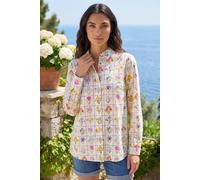 Roman Women's Botanical Collared Shirt in Ivory | Size: 14 Roman Ivory 14