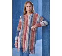 Roman Women's Boucle Fringe Knit Jumper in Orange | Size: 16