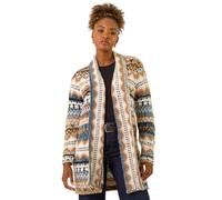 Boucle Jacquard Knitted Cardigan Roman Beige 18