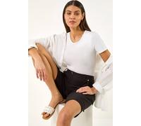 Roman Women's Cargo Seam Short in Black | Size: 20 Roman Black 20