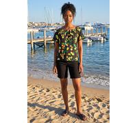Roman Women's Citrus Pom Pom Trim Bardot Top in Black | Size: 18 Roman Black 18