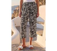 Roman Women's Classic Geo Print Crop Trouser in Black | Size: 18