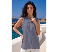 Roman Women's Classic Stripe Sleeveless Vest in Navy | Size: 12