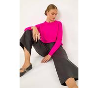 Roman Women's Coated Wide Leg Cropped Trouser in Black | Size: 12