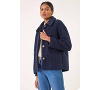 Roman Women's Collared Borg Fleece Jacket in Navy | Size: 18 Roman Navy 18