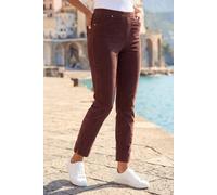 Roman Originals Corduroy Straight Stretch Jean Trouser for Women UK - Ladies Everyday Autumn Winter Comfy Soft Evening Vacation Work Party Night Out - Chocolate - Size 20