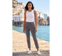 Roman Originals Corduroy Straight Stretch Jean Trouser for Women UK - Ladies Everyday Autumn Winter Comfy Soft Evening Vacation Work Party Night Out - Grey - Size 18