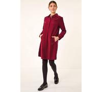 Roman Originals Womens Corduroy Tunic Shirt Dress - Ladies Autumn Everyday Winter Holiday Long Sleeve Soft Pockets Comfy Cuffs Frock Knee Length Gowns