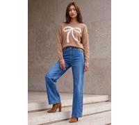 Roman Originals Wide Leg Jeans for Women UK Ladies Denim Trousers Palazzo Pants Jeggings Stretchy Cotton Summer Winter Autumn Spring Smart Office Work Party Flattering Bottoms - Light Denim - Size 16