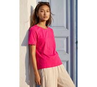 Roman Women's Cotton Ric Rac Detail T-Shirt in Pink | Size: 20