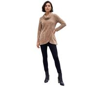 Roman Women's Cowl Neck Long Sleeve Tunic Ladies Lightweight Longline Patterned Top Blouse Snit Autumn Winter Work & Casual Smart Wear Going Out Party Loungewear