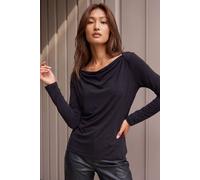 Roman Women's Cowl Neck Premium Stretch Top in Black | Size: 16