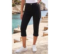 Roman Women's Cropped Cargo Stretch Trouser in Black | Size: 10 Roman Black 10