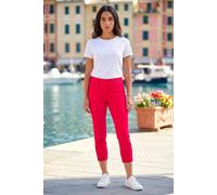 Roman Cropped Jeggings for Women UK Ladies Capri Stretchy Jeans Denim Legging Cotton Summer Trouser Three Quarter 3/4 Length Pull On Cut Off High Waist Smart - Red - Size 20