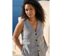 Roman Women's Curve Buttoned Relaxed Waistcoat in Grey | Size: 22-24 Roman Grey 22-24