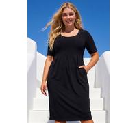 Roman Women's Curve Cocoon Pocket Detail Midi Dress in Black | Size: 16