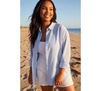 Roman Women's Curve Contrast Stripe Blouse in Blue | Size: 20 Roman Blue 20