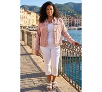 Roman Women's Curve Cotton Denim Jacket in Rose | Size: 26-28 Roman Rose 26-28