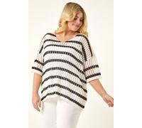 Roman Women's Curve Crochet Knitted Top in White | Size: 20 Roman White 20