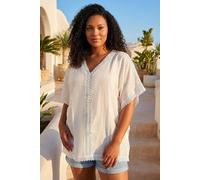 Roman Women's Curve Crochet Top in Ivory | Size: 26-28 Roman Ivory 26-28