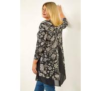Roman Women's Curve Floral High Low Top in Black | Size: 16 Roman Black 16