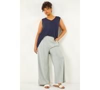 Roman Women's Curve Front Pleat Trouser in Grey | Size: 20 Roman Grey 20