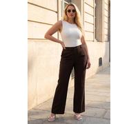 Roman Women's Curve Full Length Bootcut Trouser in Dark Brown | Size: 20